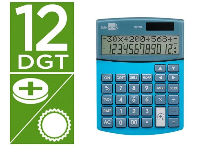 LDP CALCULADORA SOBREMESA 12 DIGITOS  XF28 AZUL