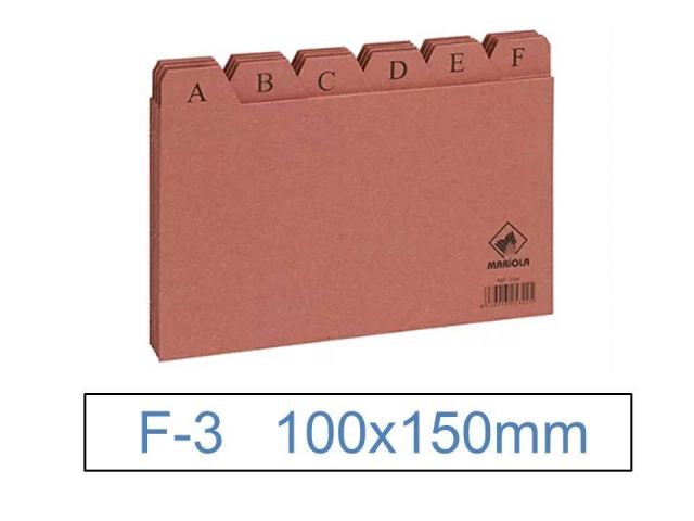 INDICE AZ CARTON CUERO FICHAS 100X150mm nº3 3103