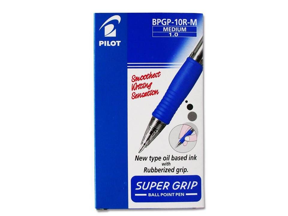 PILOT Boligrafo retractil Supergrip azul Tinta aceite BPGP-10R-M-L