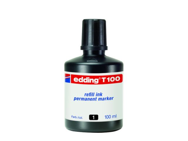 EDDING FRASCO TINTA 100ML NEGRO T100-01