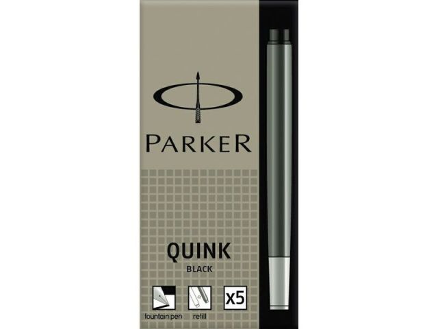 PARKER  CAJA 5 CARTUCHOS PLUMA NEGRO 1950382