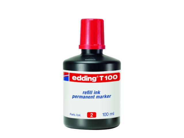 EDDING FRASCO TINTA 100ML ROJO T-100-2