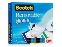 SCOTCH M CINTA ADHESIVA INVISIBLE REMOVIBLE 19X33 