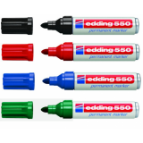 (CJ.10) EDDING 550-02 MARCADOR PTA RED 3-4MM ROJO