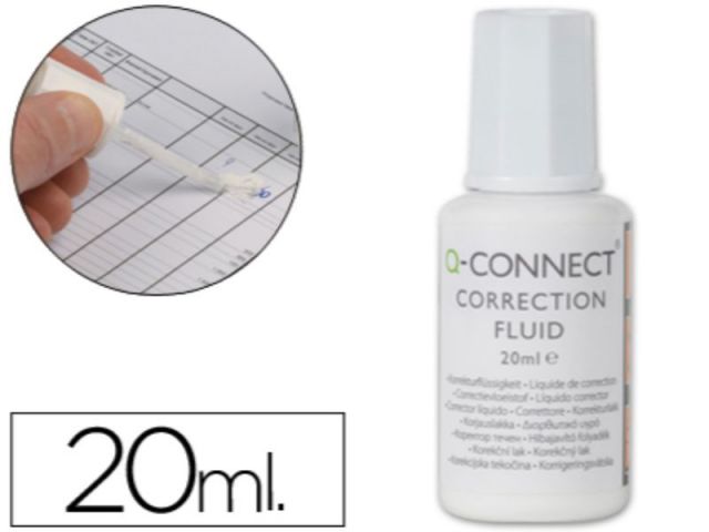 Q.CONNET CORRECTOR LÍQUIDO PINCEL 20ML  KF10507