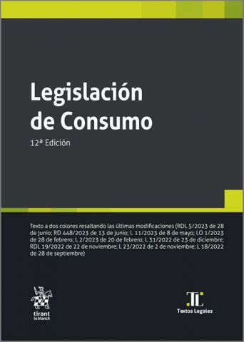 LEGISLACIÓN DE CONSUMO ED. 2024 (TIRANT)