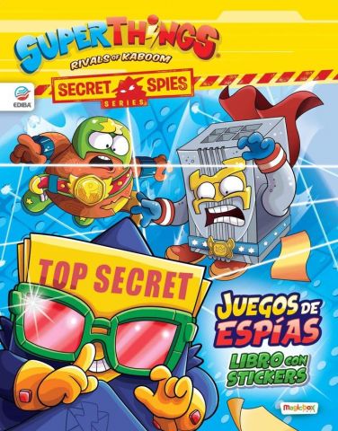 LIBRO DE STICKERS SUPERTHINGS SECRET SPIES (EDIBA)