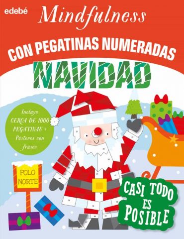 MINDFULNESS CON PEGATINAS NUMERADAS. NAVIDAD (EDEBÉ)