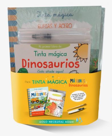 PACK TINTA MÁGICA. MÁQUINAS Y DINOSAURIOS (EDEBÉ)