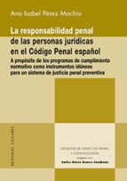 LA RESPONSABILIDAD PENAL DE LAS PERSONAS JURÍDICAS