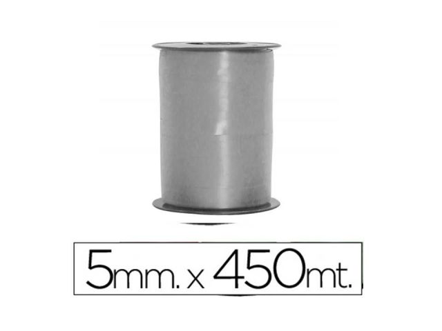 ROLLO CINTA REGALO 5mm x 450mt  PLATA