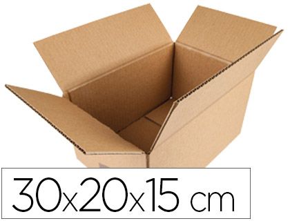 (PACK.10) CAJAS EMBALAJE CARTON 30x20x15cm 3mm