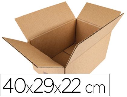 (PACK.10) CAJAS EMBALAJE CARTON 40x29x22cm 3mm