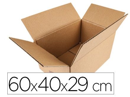 (PACK.10) CAJAS EMBALAJE CARTON 60x40x29cm 3mm