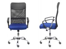 PYC SILLA GONTAR RESPALDO MALLA BRAZOS FIJOS ASIENTO AZUL