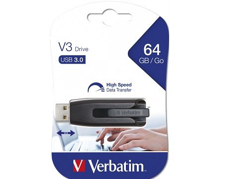 VERBATIM MEMORIA USB 64GB 3.0 RETRACTIL  V3