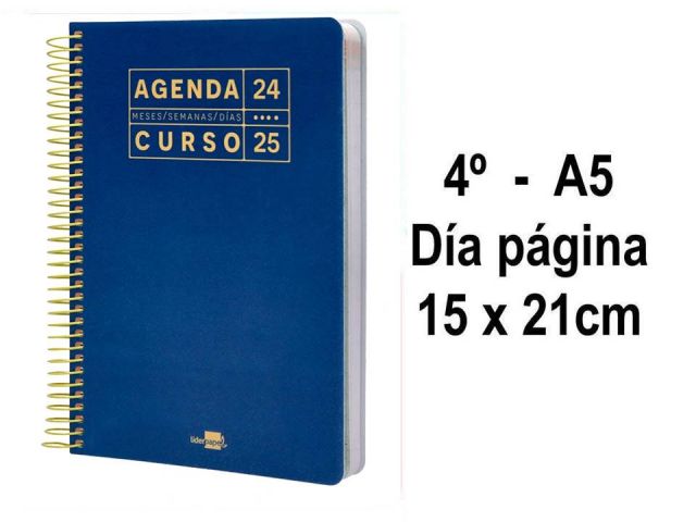 LDP AGENDA ESCOLAR A5 PP ESPIRAL DÍA PÁG 24-25