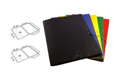 CARPETA DIBUJO A2 CARTON GOFRADO GOMAS NEGRO