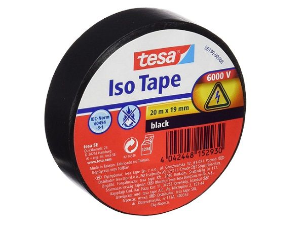 TESA CINTA AISLANTE NEGRA ISO TAPE 20mt x19mm