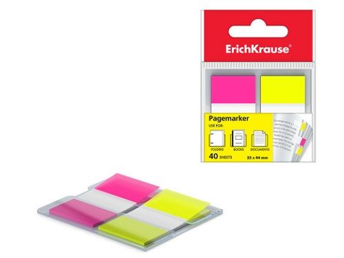 EK BLISTER 40 MARCAPAGINAS REMOVIBLES NEON  31180 25X44MM 2 COLORES