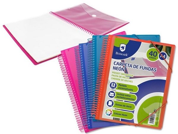 CARPETA 40 FUNDAS ESPIRAL COLORES SURTIDOS 3282327