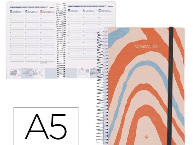 LDP AGENDA ESPIRAL A5 S/VISTA PERSONALIZABLE TINOS 2025