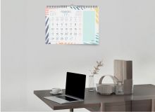 LDP CALENDARIO PARED  A3 44x32cm JOVEN NUM.GRANDE Y PEGATINAS  2025