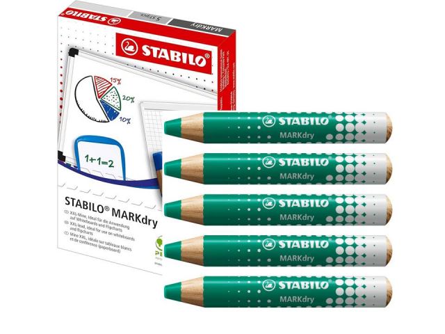 (PAQ.5) STABILO MARKdry LAPIZ PIZARRA VERDE 648/43