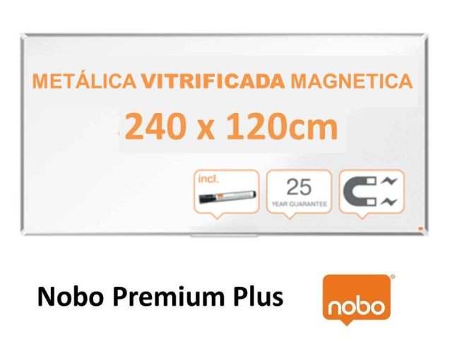 NOBO PIZARRA BLANCA ACERO VITRIFICADO 240x120cm 1915151