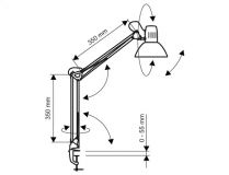 MAUL LAMPARA DE ESCRITORIO STUDY CON PINZA BLANCO